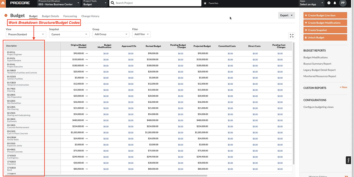 Integrating Event Streaming with Work Breakdown Structure — Procore